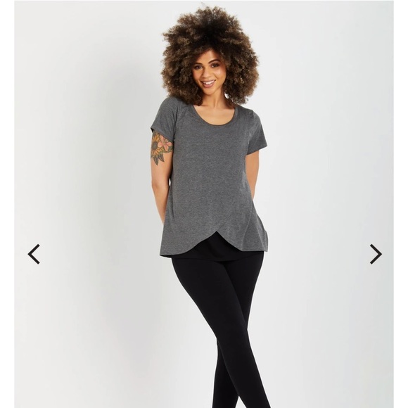 Pullover Open Front Nursing Tee - Picture 1 of 9